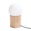 Lampă De Birou Boomo Din Lemn Natural Cu 1 Bec, Rolă Modernă De Interior.
