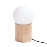 Lampă De Birou Boomo Din Lemn Natural Cu 1 Bec, Rolă Modernă De Interior.