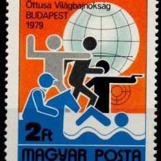 UNGARIA 1979, Sport, Campionatul Mondial la Pentathlon Modern, Budapesta, MNH