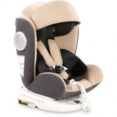 Scaun Auto Rotativ 360 Grade Lusso cu Isofix, 0-36 kg, Colectia 2020 Beige Black foto