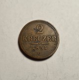 2 Kreuzer 1851 G Monetaria Baia Mare