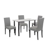 Cumpara ieftin Set de masă Karin 4+1 negru-gri