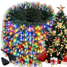 Instalatie De Craciun Liniara FOTOFUN 79 M, Pentru Exterior/Interior 800 LED -uri, Cu 8 jocuri de lumini, Multicolor
