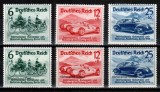 Germania Reich 1939, Mi #686-688 + 695-697, 2 serii, automobile, Nurburgring (supratipar), Daimler, Benz, Mercedes, VW, MNH, cota 410 &euro;!