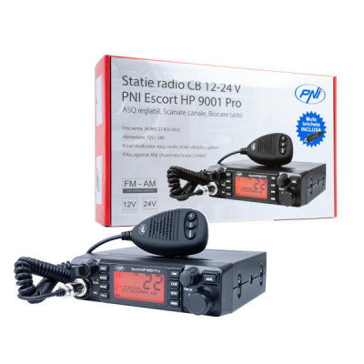 Statie Radio Cb Pni Escort Hp 9001 Pro Asq Reglabil, Am-Fm, 12V/24V, 4W, Scan, Dual Watch, Anl, Ecran Multicolor 140113 PNI-HP9001P foto