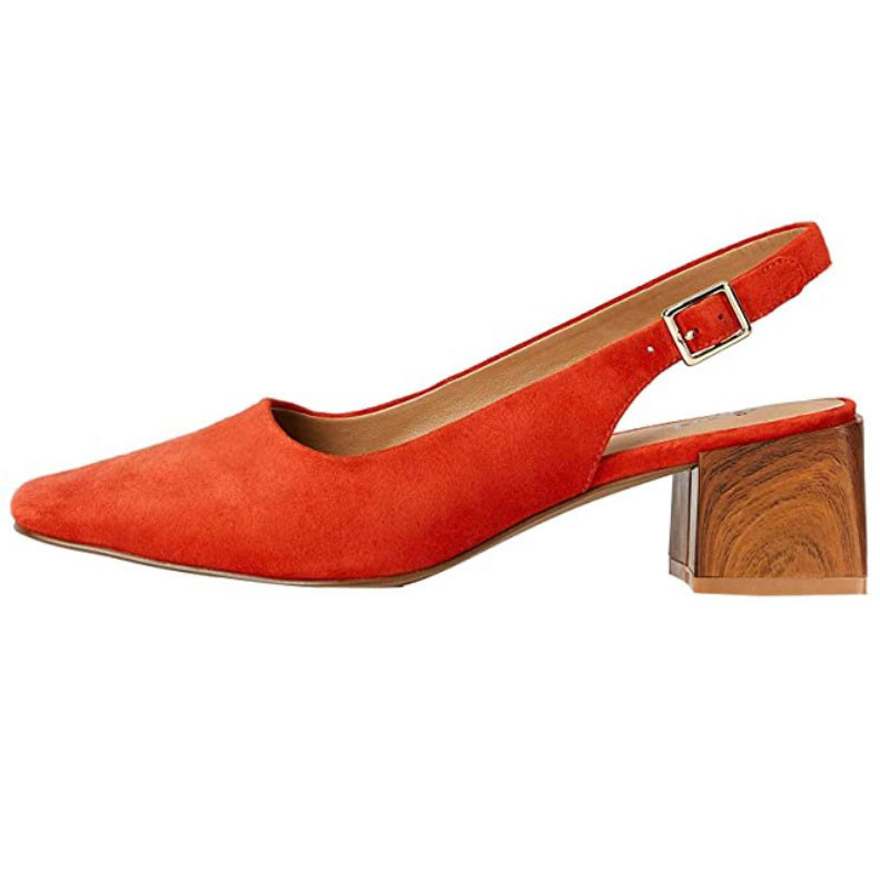 Sandale rosu-portocaliu din piele naturala FIND (Brand Amazon) M. 37, M.41,  Orange | Okazii.ro