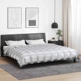vidaXL Duvet de iarnă Argintiu 220 x 260 cm Satin și Microfibra 42025870