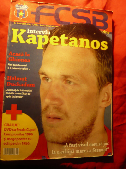 Revista FCSB nr.5 2009 -nr.dublu omagial , interviu cu Kapetanos