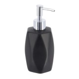Dispenser Săpun Ceramică 330 Ml Design Diamant &ndash; Negru