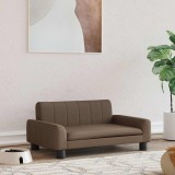 VidaXL Pat de c&acirc;ini, maro, 70x45x30 cm, textil