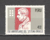 Peru.1976 150 ani limbajul Braille ptr. nevazatori CP.13, Nestampilat