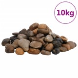 Pietricele Lustruite Decorative VidaXL, 10kg, Mix Culori, 2-5cm, Acvariu, Gradina, Pavaj