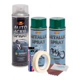 Kit complet reparatie si vopsire jante culoare Verde Metalizat, V2 AVX-KVJ-VV2