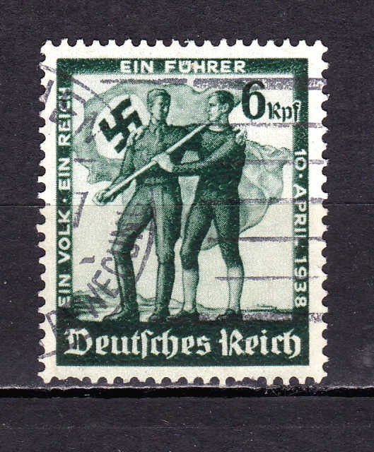 ✅ (S43) Germania Reich 1938 &quot;10 Aprilie - Referendumul ptr. anexarea Austriei &quot; serie completa Michel 662 , stampilat