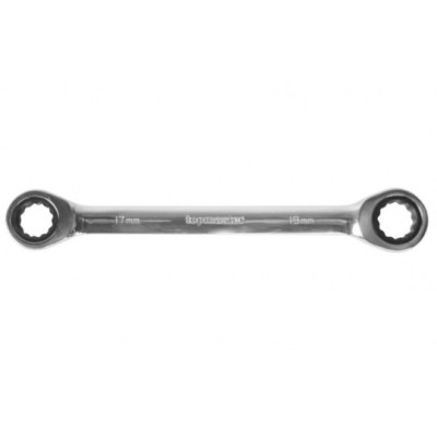 Cheie dubla inelara cu clichet 17x19mm DOUBLE CR-V, Topmaster, 231923 foto