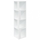 Dulap de colt, alb, 33x33x132 cm, PAL