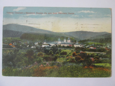 Manastirea Neamț:Iazul parintelui Daniel,c.poș.semnata olograf M.Sturdza 1915 foto