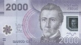 Bancnota Chile 2.000 Pesos 2014 - P162d UNC ( polimer - vezi descriere )