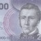 Bancnota Chile 2.000 Pesos 2014 - P162d UNC ( polimer - vezi descriere )