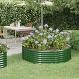 vidaXL Jardinieră grădină verde 140x140x36cm oțel galvanizat 319018