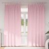 VidaXL Perdele cu perdele 2 pcs Roz bebeluș 225x140cm Poliester 4107630