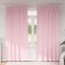 vidaXL Perdele cu perdele 2 pcs Roz bebeluș 225x140cm Poliester 4107630