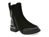 Ghete GRYXX negre, WB306, din piele intoarsa