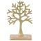 Decoratiune pentru masa Herum&reg;, in forma de arborele vietii, Auriu, 16 x 6 x 27 cm