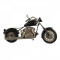 Macheta Motocicleta Retro din metal negru gri 27x10x15 cm Elegant DecoLux