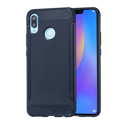 Husa TPU OEM Carbon Anti-slip pentru Asus Zenfone Max (M2) ZB633KL, Bleumarin foto