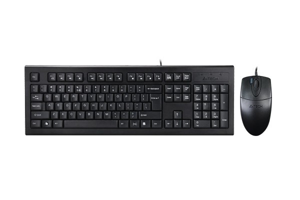 Kit TASTATURA si Mouse A4TECH, &quot;KR-85+OP-620D&quot;, cu fir, 104 taste format standard, mouse 1000dpi, 4/1 butoane, negru, &quot;KR-8520D-USB&quot; (timbru verde 0.8