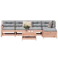 vidaXL Set canapele grădină, 6 piese, lemn masiv brad douglas 3250962