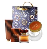 Set Amber Elixir (parfum 50 ml, crema corp 250, crema maini 75) si punga cadou inclusa, Oriflame