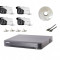 Kit sistem complet 4 camere supraveghere HIKVISION FULL HD 40 m IR tehnologie POC plug and play