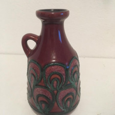 * Vaza arta ceramica Strehla GDR ceramica glazurata interior si exterior, 16 cm