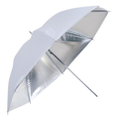 Umbrela studio reflexie silver - white 102cm foto