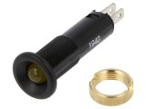 Lampă LED galbenă 24VDC &Oslash;8mm IP40 Plastic