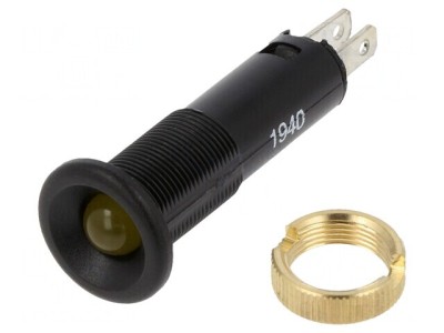 Lampă LED galbenă 24VDC &amp;Oslash;8mm IP40 Plastic foto