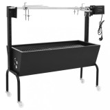 Cumpara ieftin Gratar Profesional cu Protap Rotisor Automat Electric si 4 Roti, Inaltime Reglabila, Otel Inoxidabil
