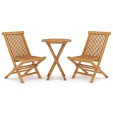 Set mobilier de gradina, 3 piese, lemn masiv de tec