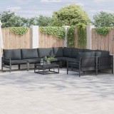 Cumpara ieftin Set de canapele pentru grădină 9 pcs Antracit Oţel