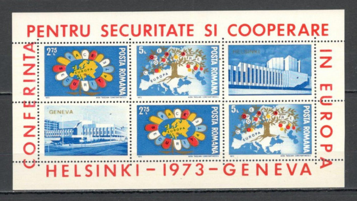 Romania.1973 Conferinta ptr. securitate si cooperare Helsinki-Bl. YR.557