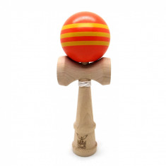 Kendama Ball Originala Stripe Galben Lemn Fag Portocaliu foto