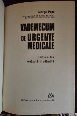 Vademecum de urgente medicale foto
