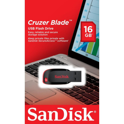 Usb flash drive sandisk cruzer blade 16gb 2.0 foto