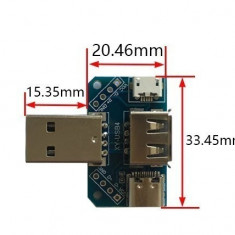 Spliter convertor USB 2.54-4p cu 4 intrari/iesiri