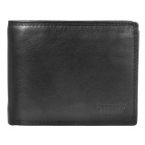 Portofel barbati, Leonardo Verrelli, protectie RFID, piele, negru, 9.5 X 12 X 2cm