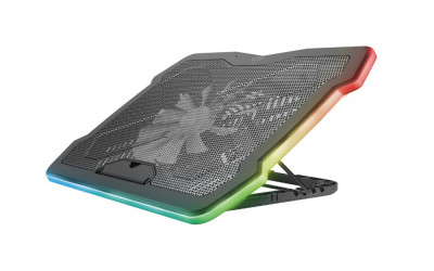Stand racire laptop trust gxt 1126 aura multicolour-illuminated laptop cooling stand specifications general max. laptop foto
