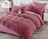 Cumpara ieftin Lenjerie de pat dublu cocolino,super pufoasa fluffy,6 piese.cearceaf de pat normal,roz prafuit-A1419