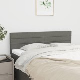 Cumpara ieftin Tăblii de pat, 2 buc., gri &icirc;nchis, 72x5x78/88 cm, textil